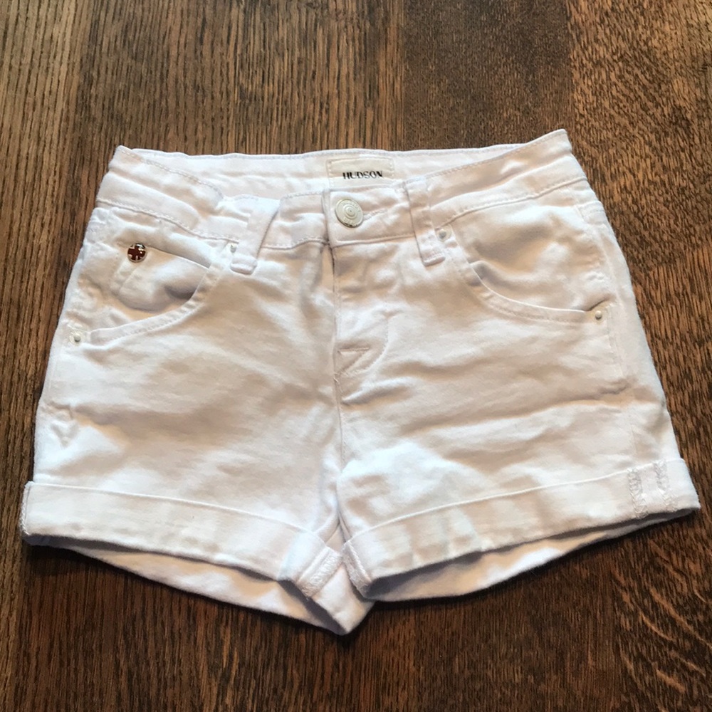 White Hudson jean shorts!